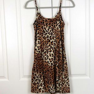 Love...ady Leopard Print Mini Dress Sz M NWOT
